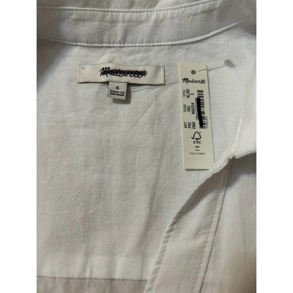 Madewell Y-Neck Button up Shirt, NWT, Size Small - Picture 7 of 8